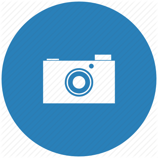 Blue, Camera, Digital, Photo, Round Icon