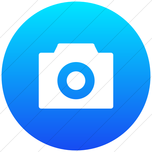 Flat Circle White On Ios Blue Gradient Broccolidry