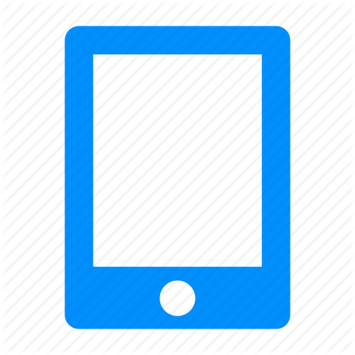 Apple, Blue, Ipad, Mobile, Phone Icon