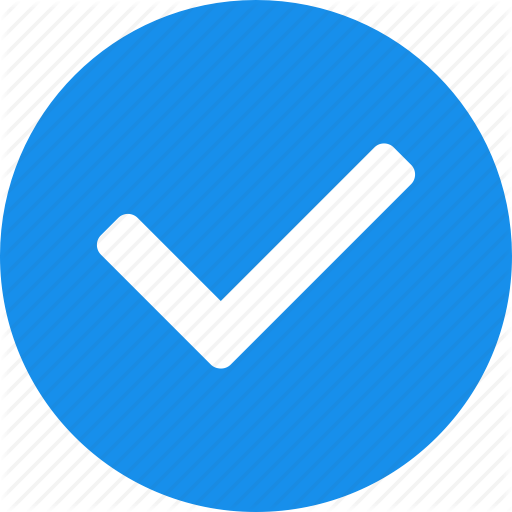 Blue Check Icon at GetDrawings | Free download