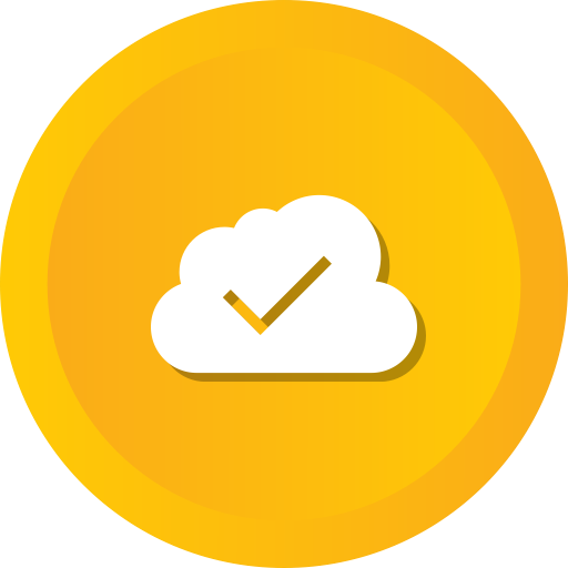 Data, Cloudy, Computing, Blue, Check, Cloud Icon