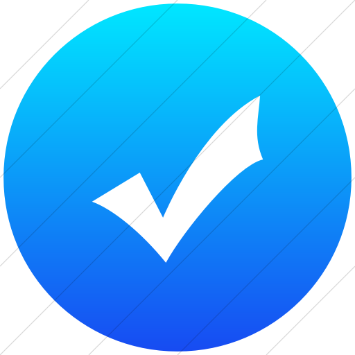 Blue Check Icon at GetDrawings | Free download