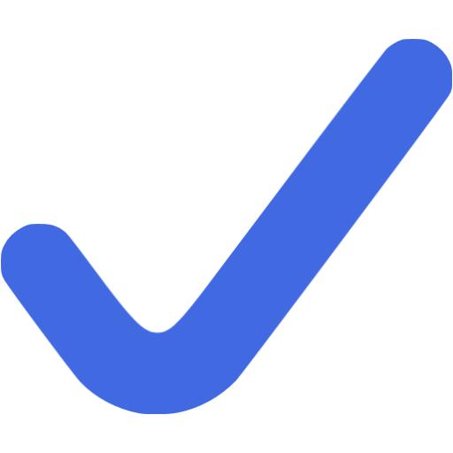 Royal Blue Check Mark Icon
