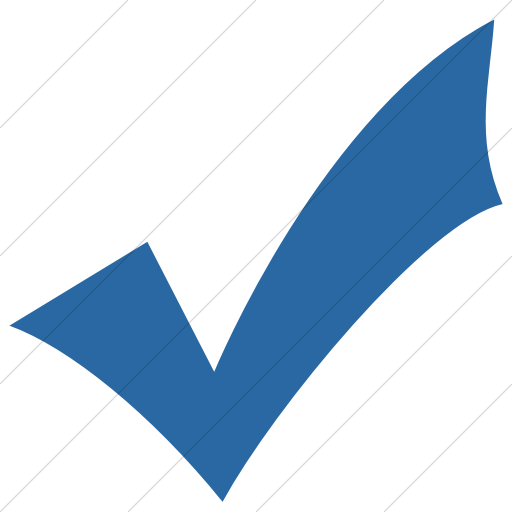 Simple Blue Classica Check Mark Icon