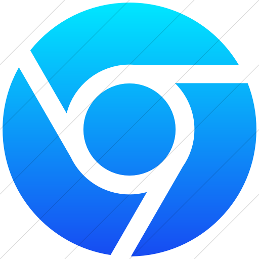 Simple Ios Blue Gradient Social Media Chrome Icon