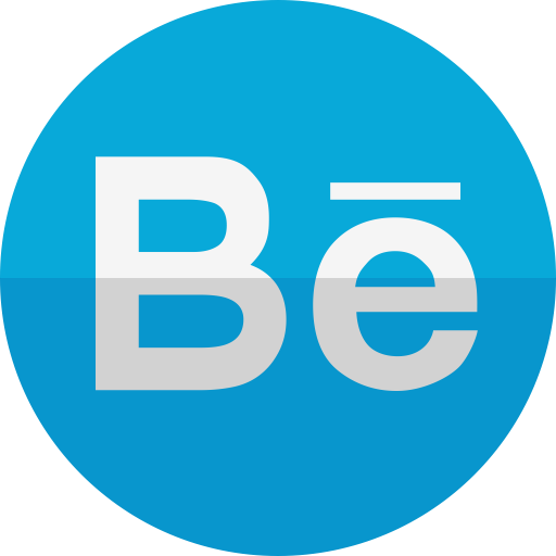 Behance Blue Circle Icon