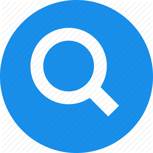 Blue, Circle, Find, Glass, Magnifying, Search Icon