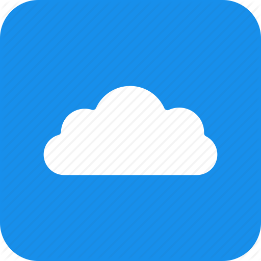 Blue, Cloud, Computing, Hosting, Services, Square Icon
