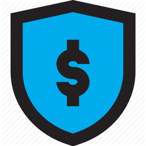 Blue, Business, Dollar, Shield Icon
