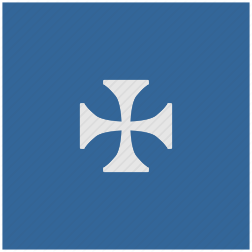 Blue, Cross, Deep, Emblem, History, Square Icon