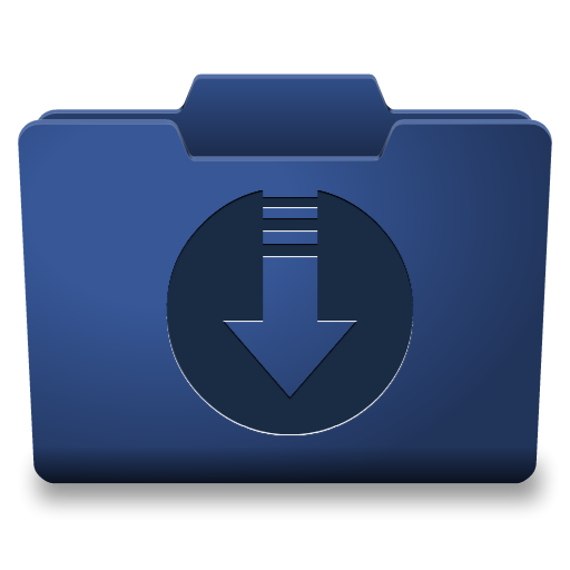 Blue Downloads Icon