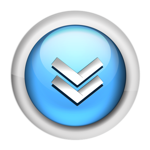 Blue Downloads Icon Png