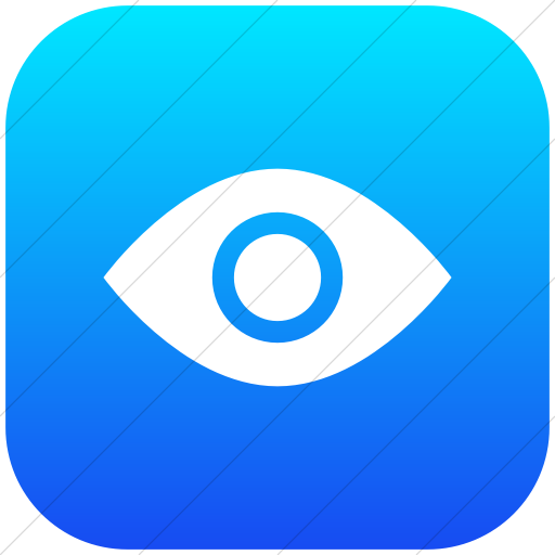 Flat Rounded Square White On Ios Blue Gradient