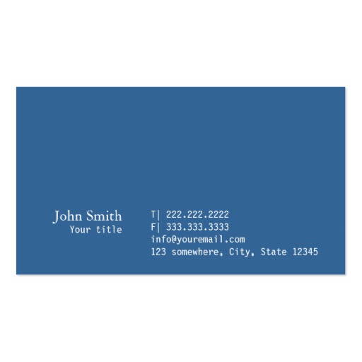 Simple Eye Icon Vintage Blue Optical Business Card