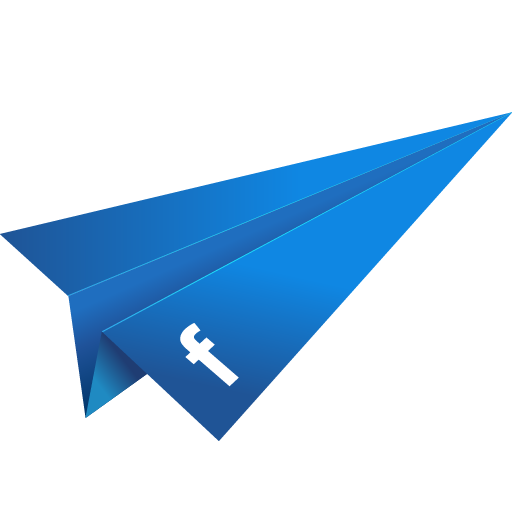 Blue, Facebook, Origami, Paper Plane, Social Media Icon