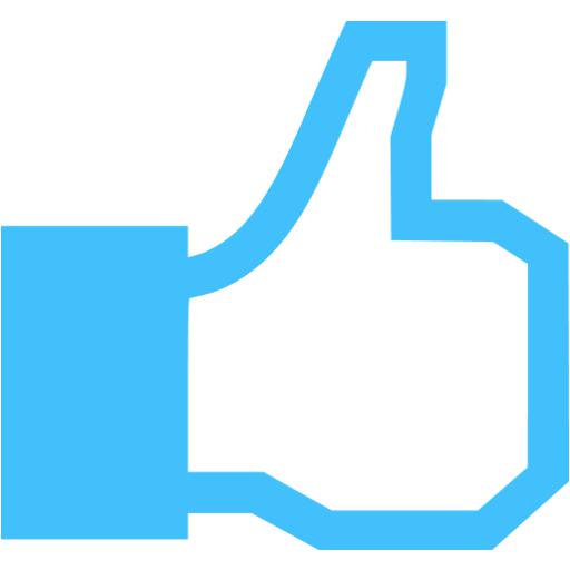 Caribbean Blue Facebook Like Icon