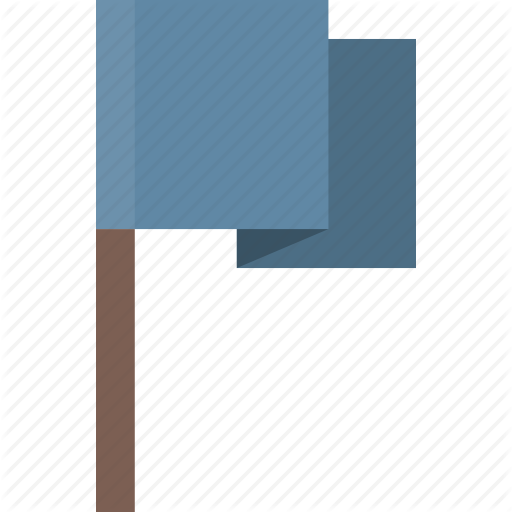 Alert, Blue, Flag, Location Icon