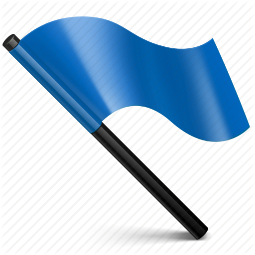 Blue, Flag, Mark, Tag Icon