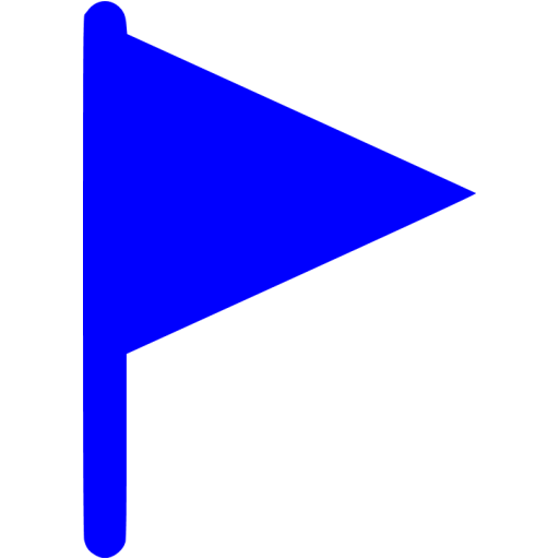 Blue Filled Flag Icon