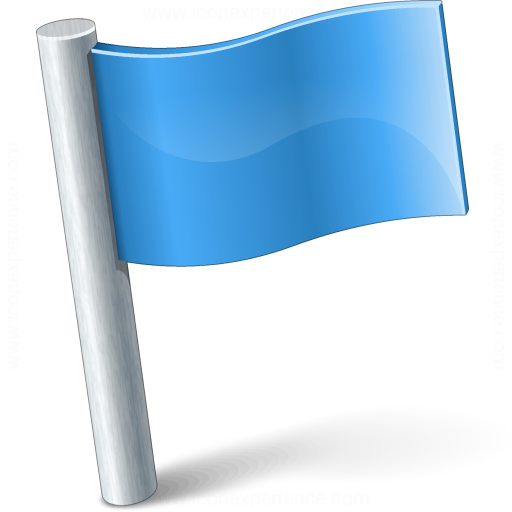 Iconexperience V Collection Signal Flag Blue Icon