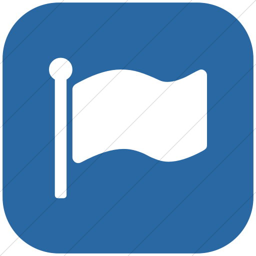 Flat Rounded Square White On Blue Bootstrap Font