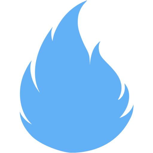 Tropical Blue Flame Icon