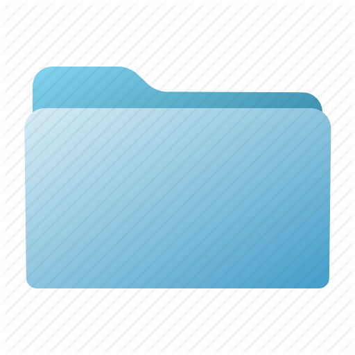 Blue, Closed, File, Folder Icon