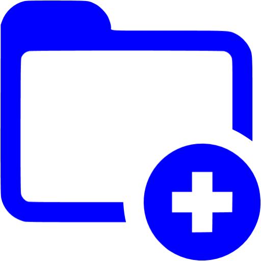 Blue Add Folder Icon