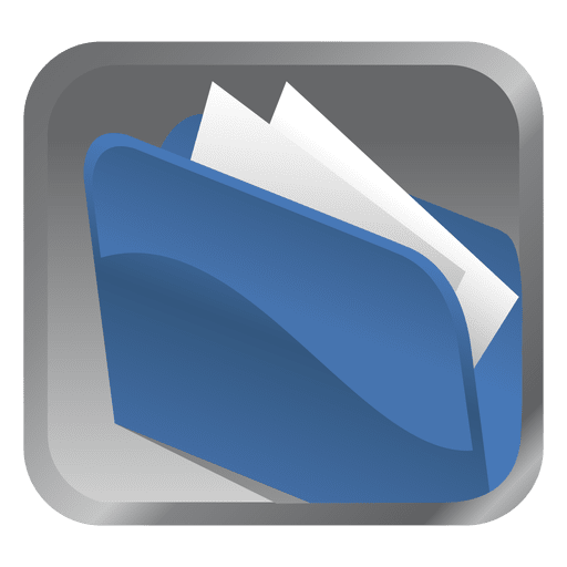 Blue Folder Square Icon