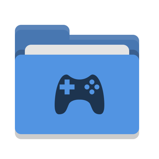 Folder, Blue, Games Icon Free Of Papirus Places