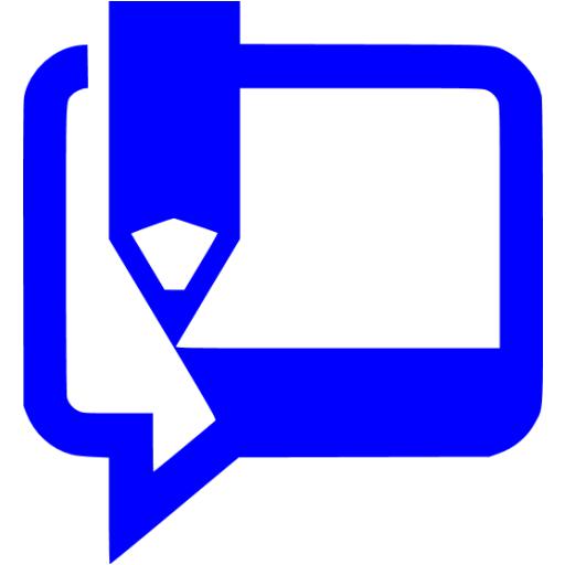 Blue Google Blog Search Icon