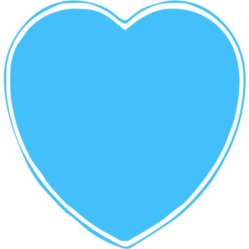 Caribbean Blue Heart Icon