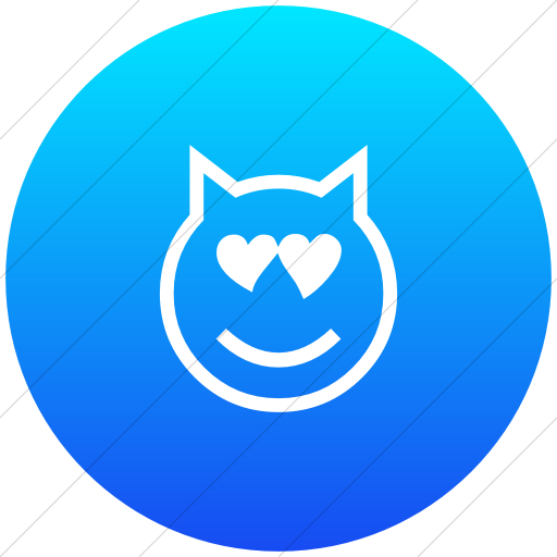 Flat Circle White On Ios Blue Gradient Classic