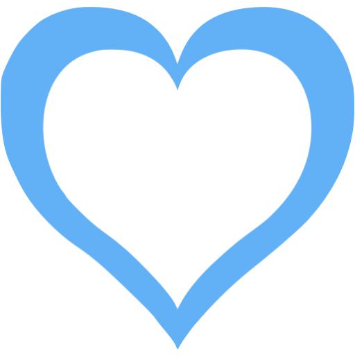Tropical Blue Heart Icon