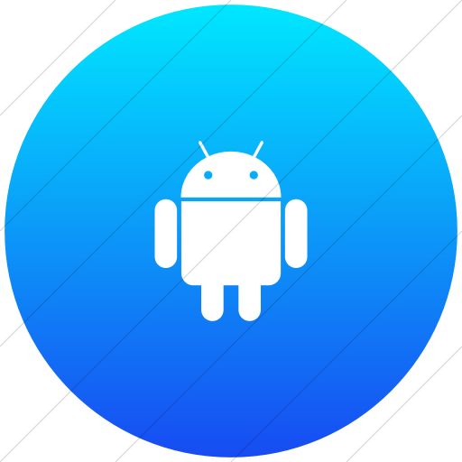 Flat Circle White On Ios Blue Gradient Foundation