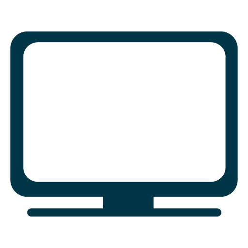 Blue Monitor Flat Icon