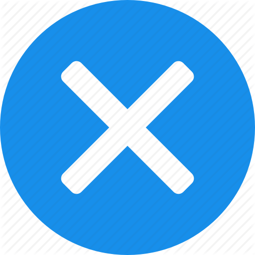 Blue, Cancel, Close, Delete, Exit, Stop Icon