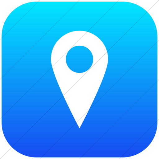 Flat Rounded Square White On Ios Blue Gradient Raphael