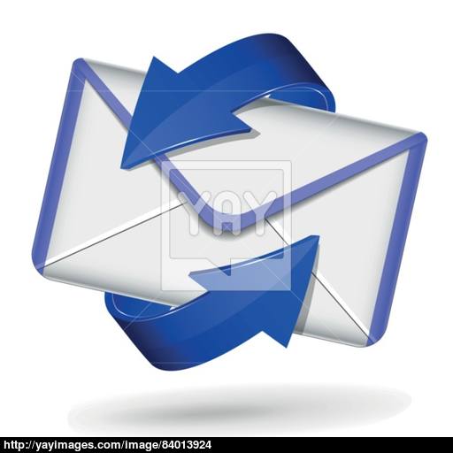 Blue Mail Icon Vector