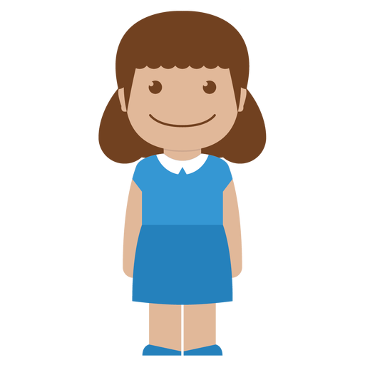 Girl, Blue, Child, Person, Kid, Female, Avatar Icon
