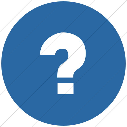 Flat Circle White On Blue Classica Question Mark Icon