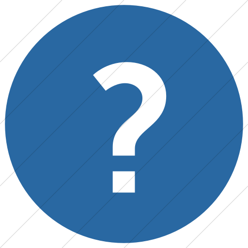 Simple Blue Raphael Question Mark Circle Icon