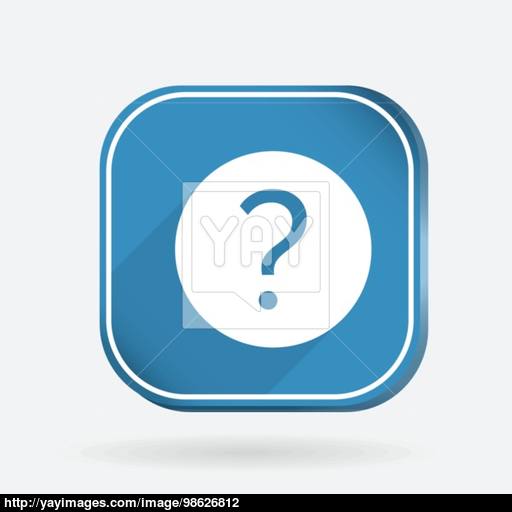Question Mark Color Square Icon Vector