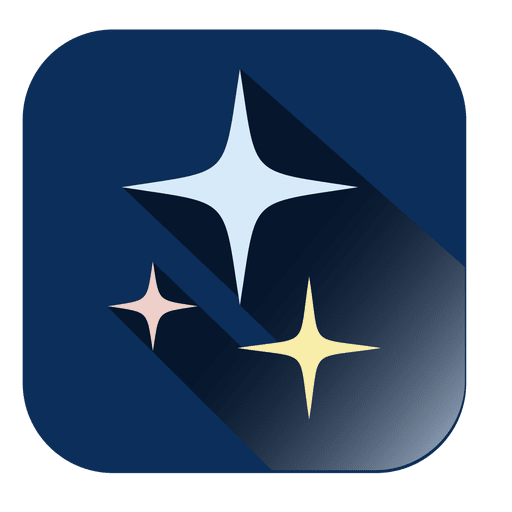 Stars Blue Square Icon