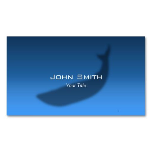 Blue Whale Echo Elegant Music Business Card Business