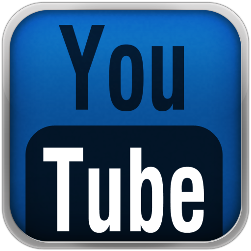 Blue Youtube Black Icon
