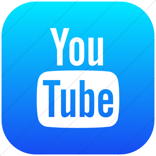 Flat Rounded Square White On Ios Blue Gradient