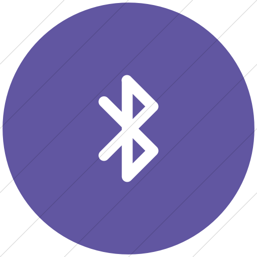 Flat Circle White On Purple Foundation Bluetooth Icon
