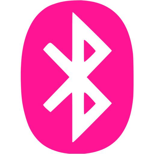 Deep Pink Bluetooth Icon