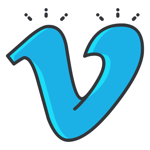 Social Media Filled Outline Deepskyblue Icon